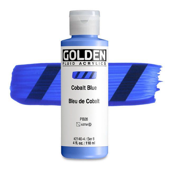 Golden Fluid Acrylic, Cobalt Blue, 4 oz.