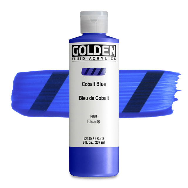 Golden Fluid Acrylic, Cobalt Blue, 8 oz.