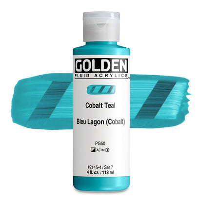 Golden Fluid Acrylic - Cobalt Teal, 4 oz.