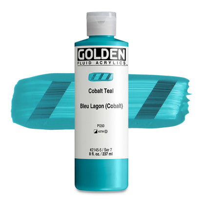 Golden Fluid Acrylic - Cobalt Teal, 8 oz.