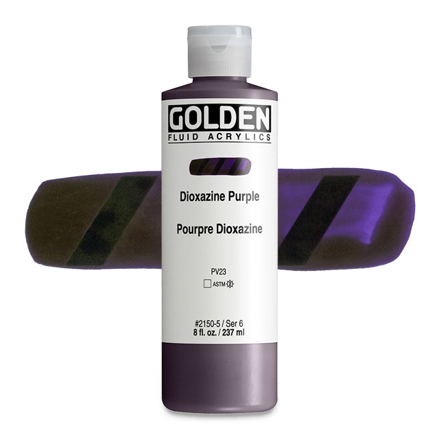 Golden Fluid Acrylic, Dioxazine Purple, 8 oz.