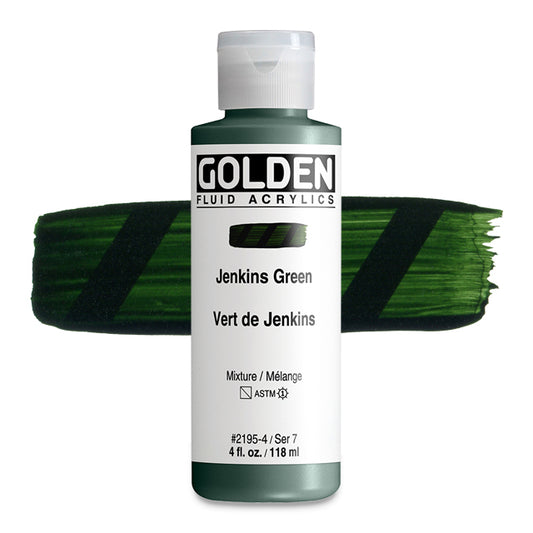 Golden Fluid Acrylic, Jenkins Green, 4 oz.