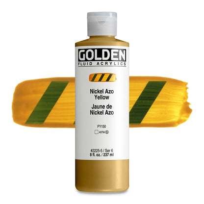 Golden Fluid Acrylic, Nickel Azo Yellow, 8 oz.