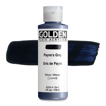 Golden Fluid Acrylic, Payne's Gray, 4 oz.