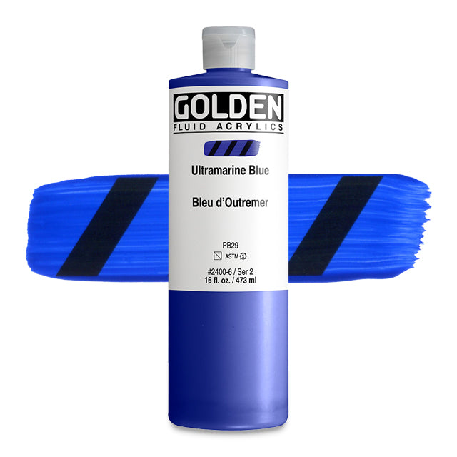 Golden Fluid Acrylic, Ultramarine Blue, 16 oz.