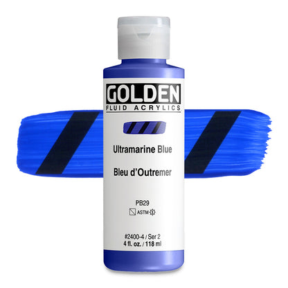 Golden Fluid Acrylic, Ultramarine Blue, 4 oz.