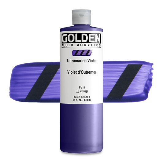 Golden Fluid Acrylic, Ultramarine Violet, 16 oz.