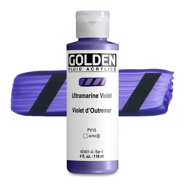 Golden Fluid Acrylic, Ultramarine Violet, 4 oz.