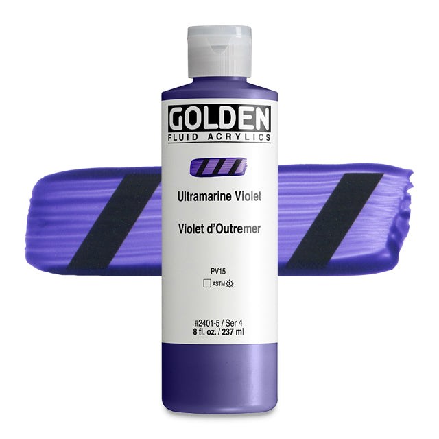 Golden Fluid Acrylic, Ultramarine Violet, 8 oz.