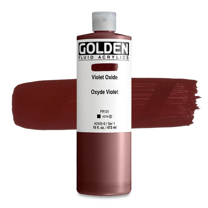 Golden Fluid Acrylic, Violet Oxide, 16 oz.