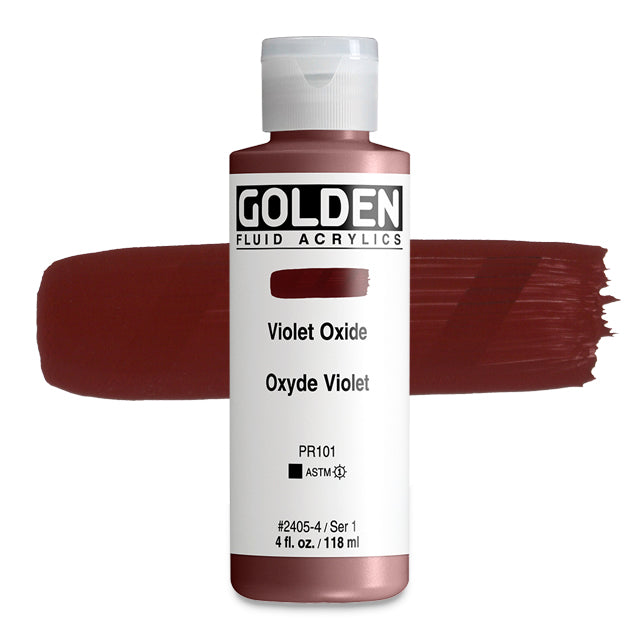 Golden Fluid Acrylic, Violet Oxide, 4 oz.