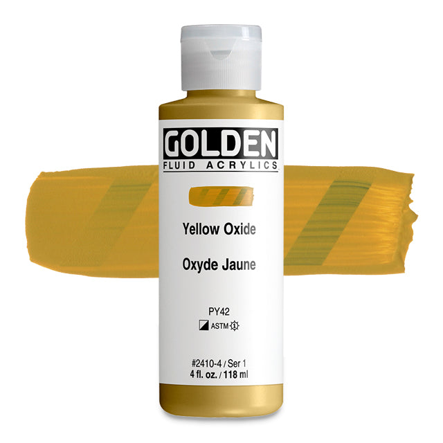 Golden Fluid Acrylic, Yellow Oxide, 4 oz.