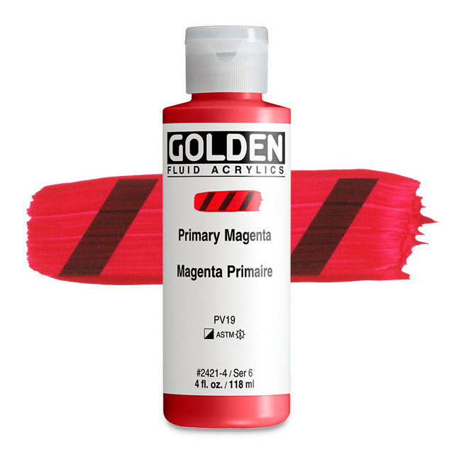 Golden Fluid Acrylic, Primary Magenta, 4 oz.