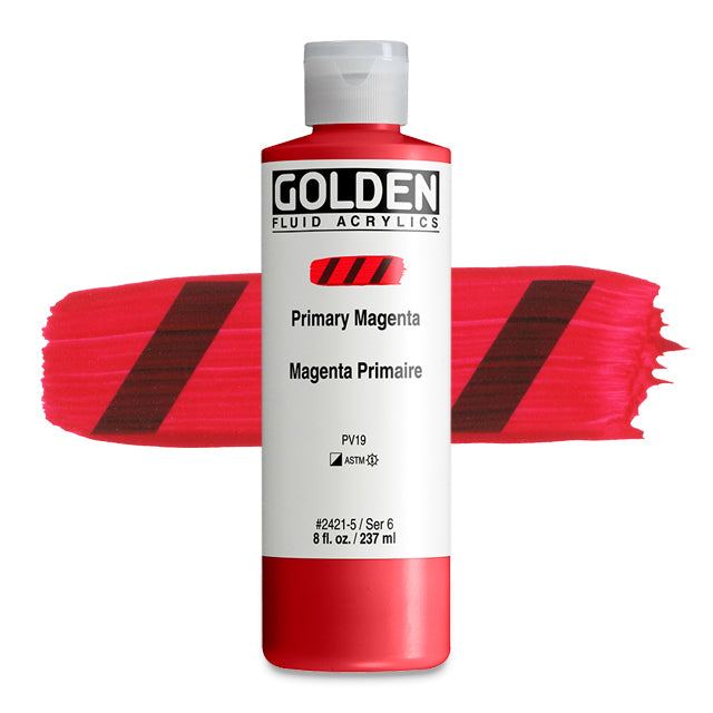 Golden Fluid Acrylic, Primary Magenta, 8 oz.