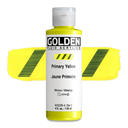 Golden Fluid Acrylic, Primary Yellow, 4 oz.