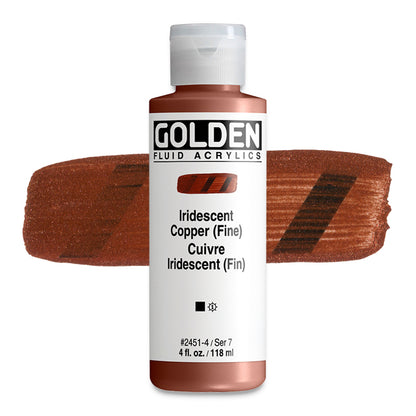 Golden Fluid Acrylic, Iridescent Copper (Fine), 4 oz.