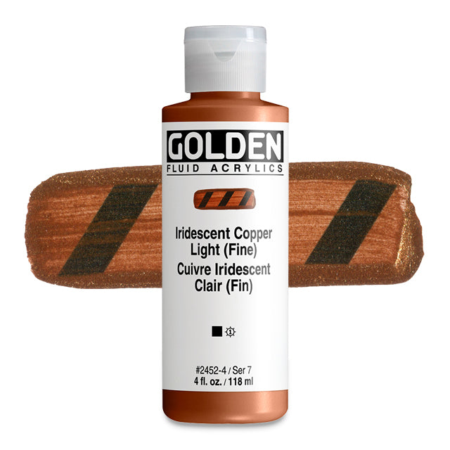 Golden Fluid Acrylic, Iridescent Copper Light (Fine), 4 oz.