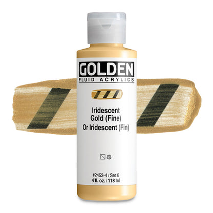 Golden Iridescent Fluid Acrylic, Gold (Fine), 4 oz.