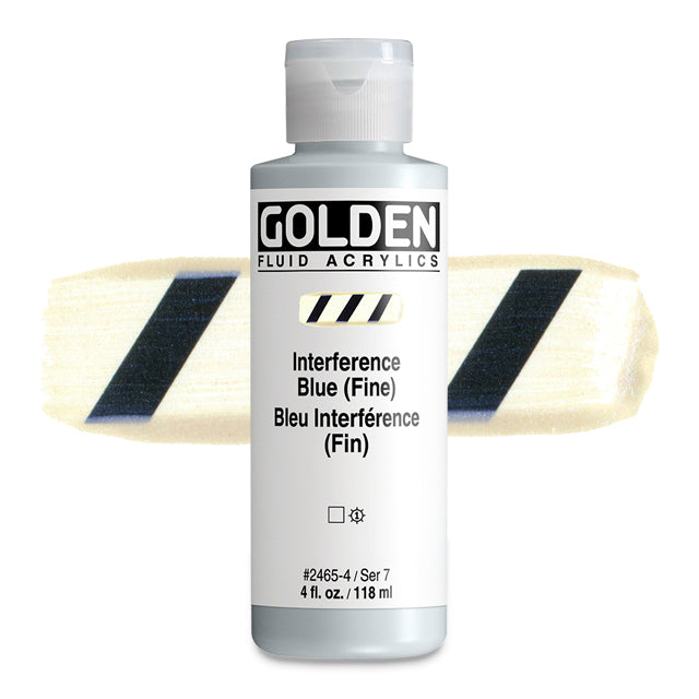 Golden Fluid Acrylic, Interference Blue (Fine), 4 oz.