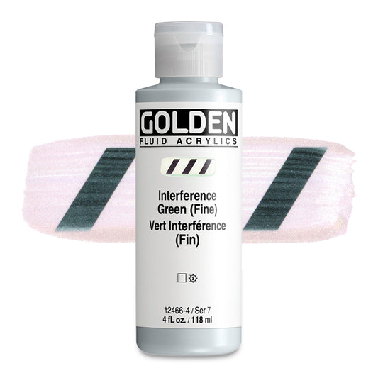 Golden Fluid Acrylic, Interference Green (Fine), 4 oz.