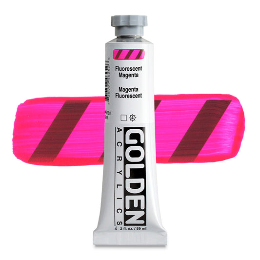 Golden Heavy Body Acrylic - Fluorescent Magenta, 2 oz.