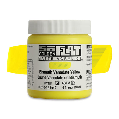 SoFlat Matte Acrylic Paint - Bismuth Vanadate Yellow, 4 oz. jar