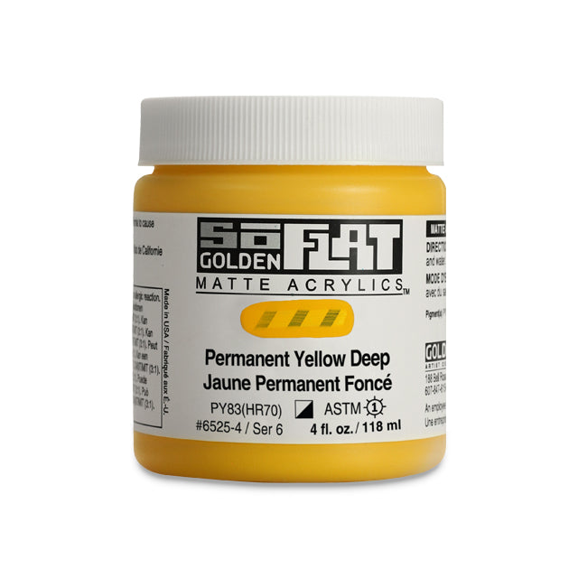 SoFlat Matte Acrylic Paint - Permanent Yellow Deep