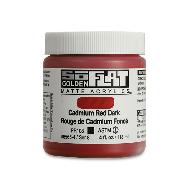 SoFlat Matte Acrylic Paint - Cadmium Red Dark