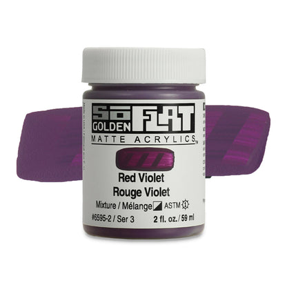 Golden SoFlat Matte Acrylic Paint - Red Violet, 2 oz.