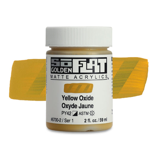 SoFlat Matte Acrylic Paint - Yellow Oxide, 2 oz. jar