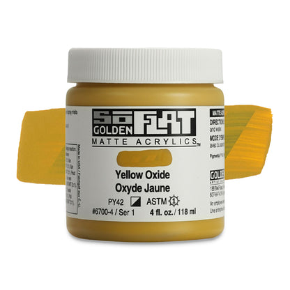 SoFlat Matte Acrylic Paint - Yellow Oxide, 4 oz. jar