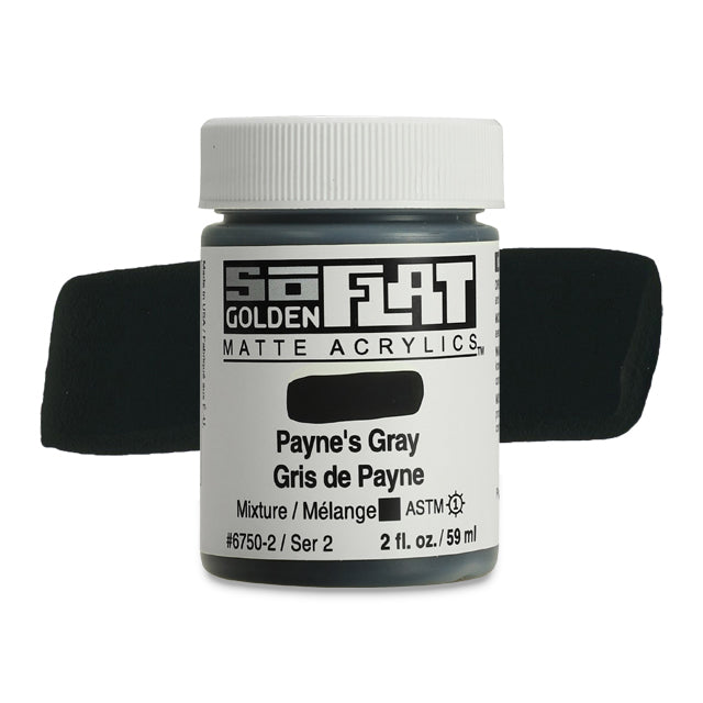 SoFlat Matte Acrylic Paint - Payne's Gray, 2 oz. jar