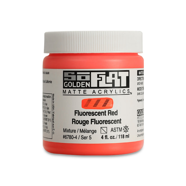 SoFlat Matte Acrylic Paint - Fluorescent Red