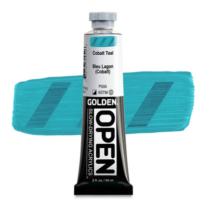 Golden Open Acrylic - Cobalt Teal, 2 oz. Tube