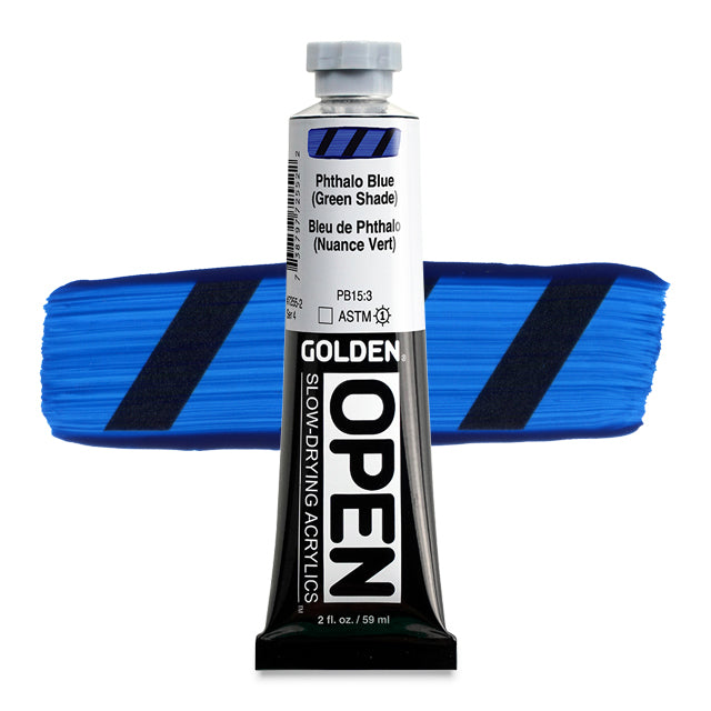 Open Acrylic, Phthalo Blue (Green Shade), 2 oz. Tube