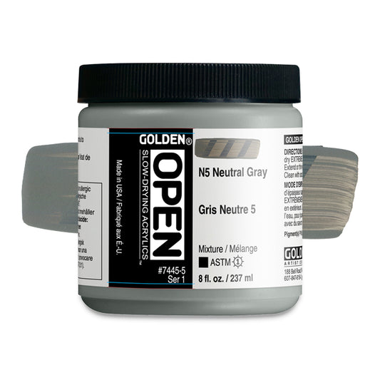 Open Acrylic, N5 Neutral Gray, 8 oz. Jar