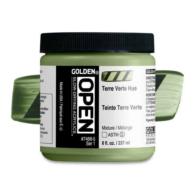 Golden Open Acrylic, Terre Verte Hue, 8 oz. jar