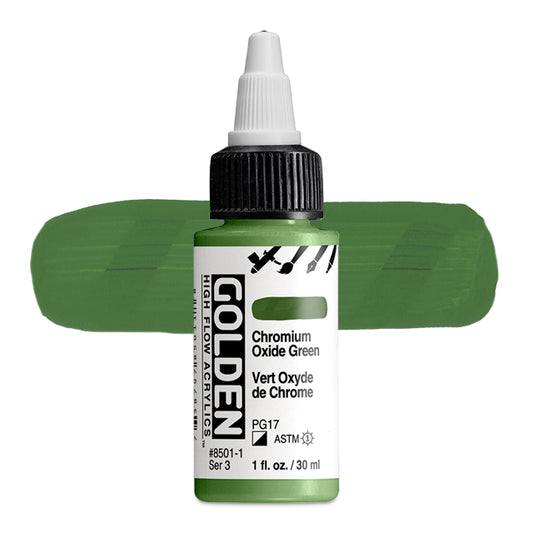 Golden High Flow Acrylic - Chromium Oxide Green, 1 oz.