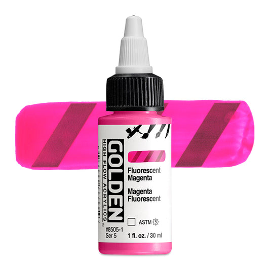 Golden High Flow Acrylic - Fluorescent Magenta, 1 oz.