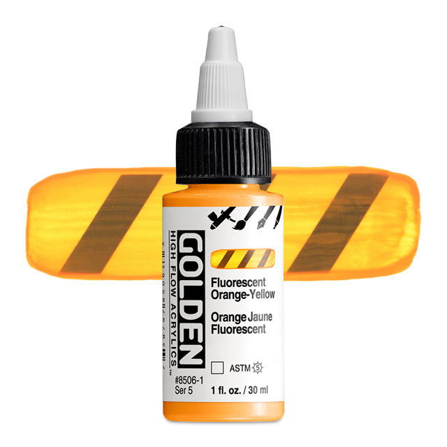 High Flow Acrylic, Fluorescent Orange-Yellow, 1 oz.