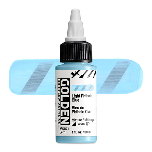 Golden High Flow Acrylic - Light Phthalo Blue, 1 oz.