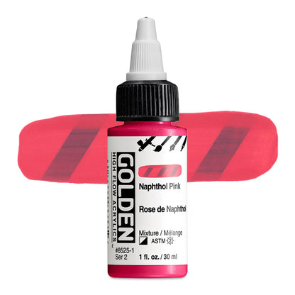 Golden High Flow Acrylic - Naphthol Pink, 1 oz.