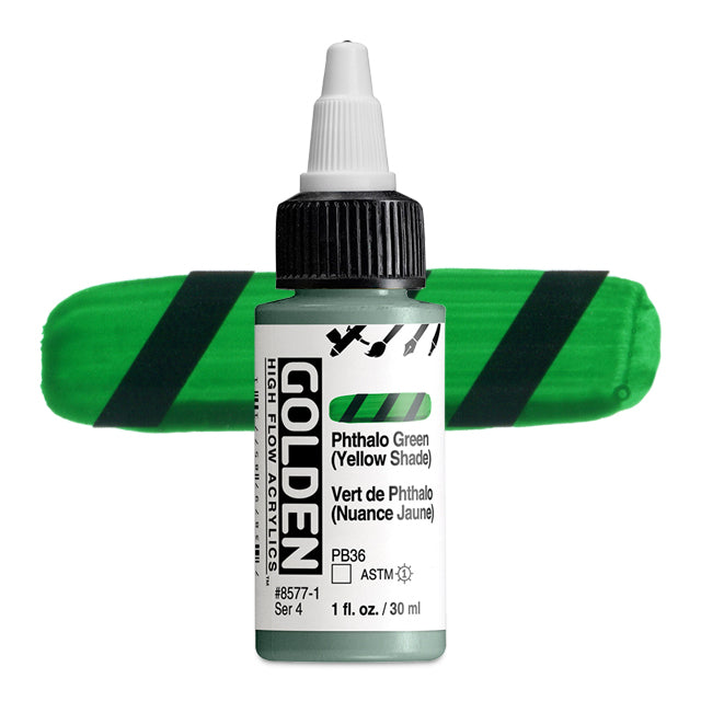 High Flow Acrylic, Phthalo Green (Yellow Shade), 1 oz.