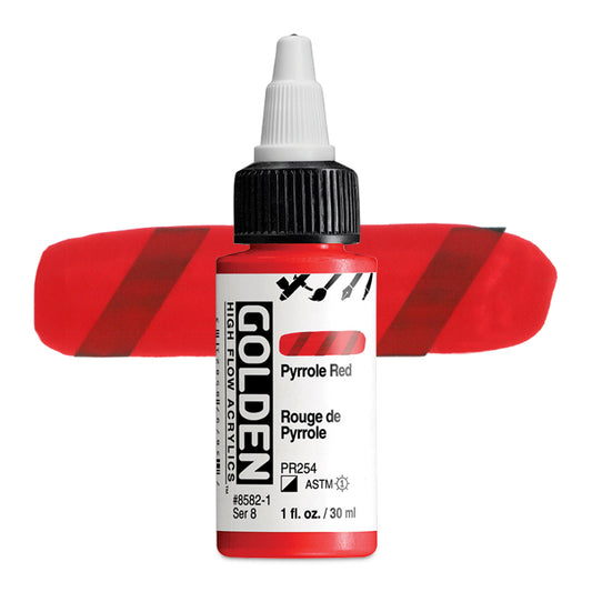 Golden High Flow Acrylic - Pyrrole Red, 1 oz.