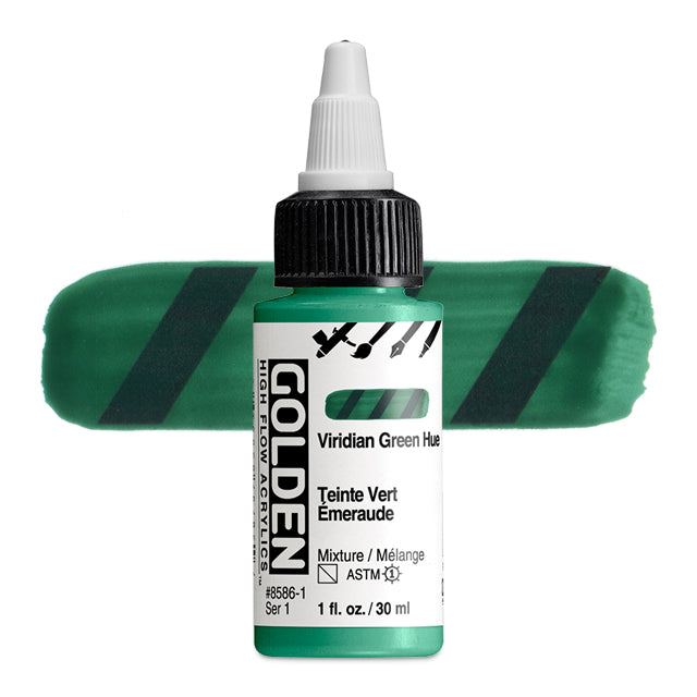 Golden High Flow Acrylic - Viridian Green Hue, 1 oz.