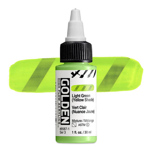 Golden High Flow Acrylic - Light Green (Yellow Shade), 1 oz.