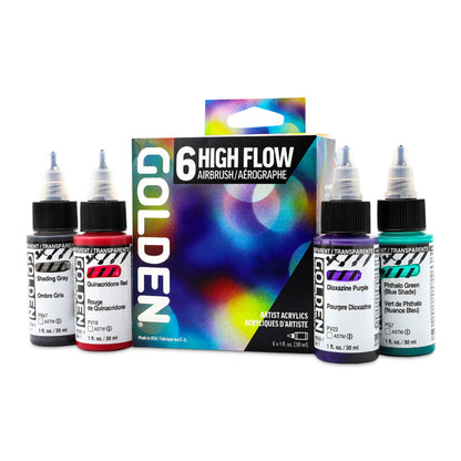 High Flow Acrylics Airbrush Set