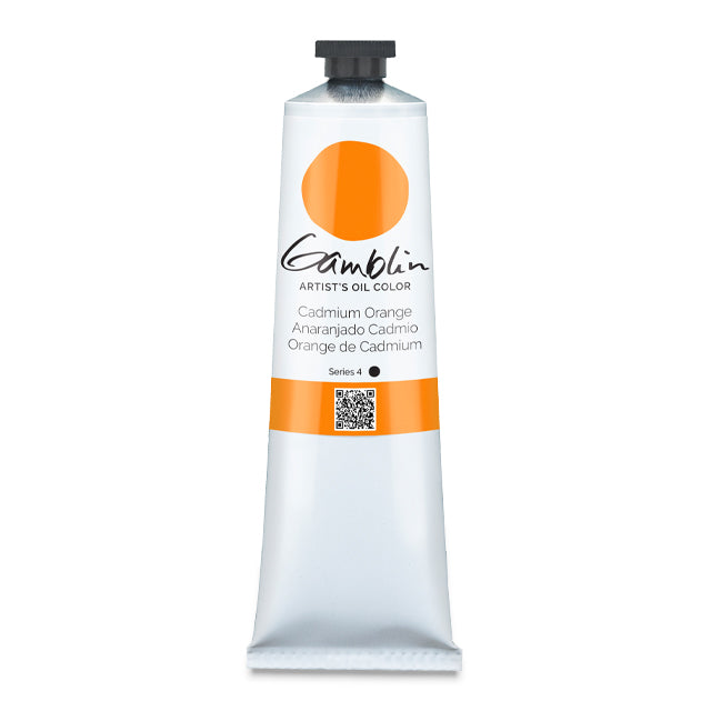 Gamblin Artists' Oil Color, Cadmium Orange, 150 ml.