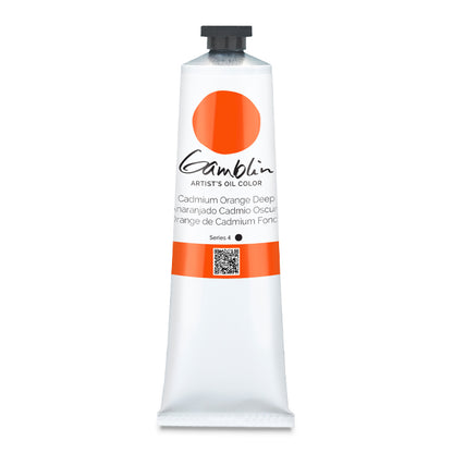 Gamblin Artists' Oil Color, Cadmium Orange Deep, 150 ml.