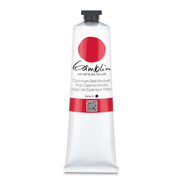 Gamblin Artists' Oil Color, Cadmium Red Medium, 150 ml.